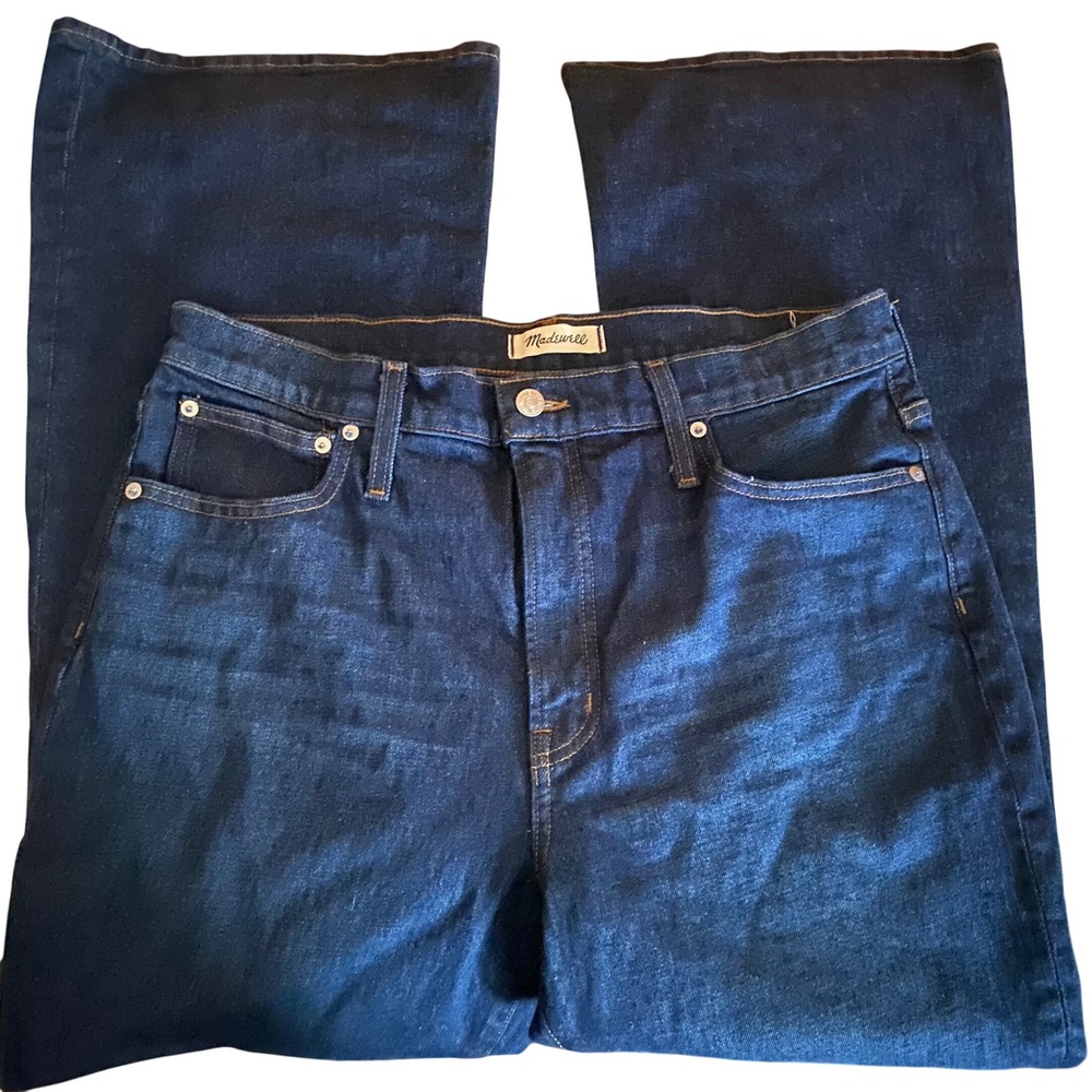 Madewell NWT The Perfect Vintage Flare Jean Dark Indigo High Rise Denim 31 NEW